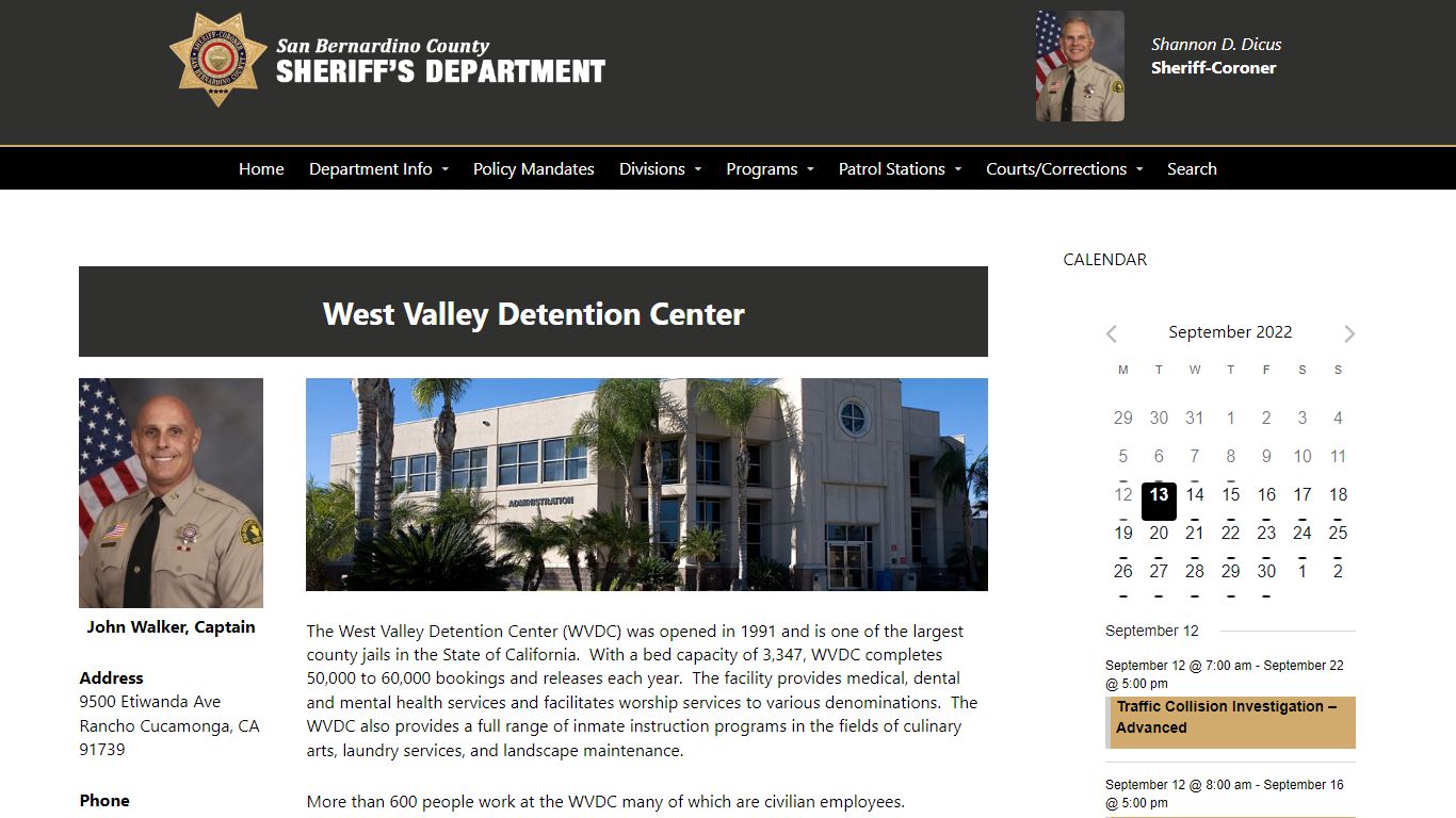 West Valley Detention Center - San Bernardino County