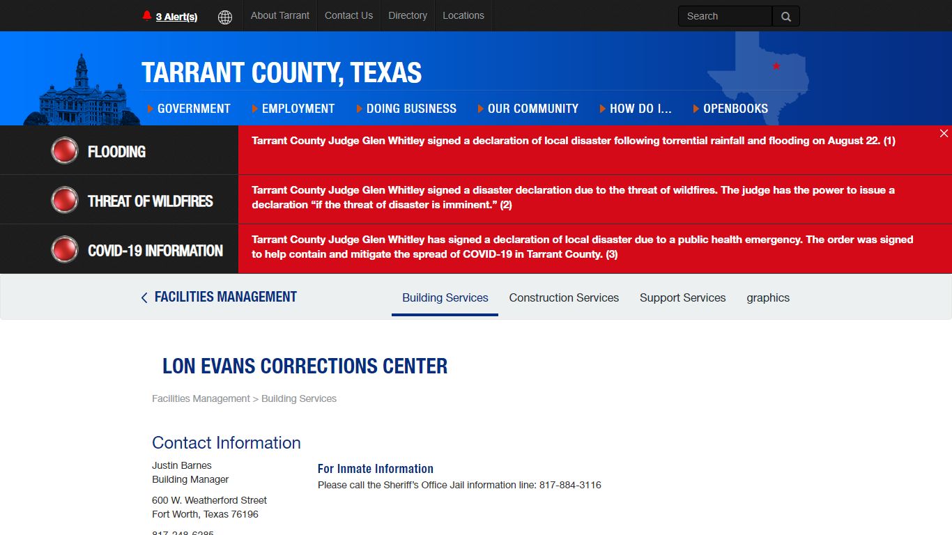 Lon Evans Corrections Center - Tarrant County TX